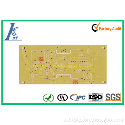 Single Sided PCB with Yellow Soldermask